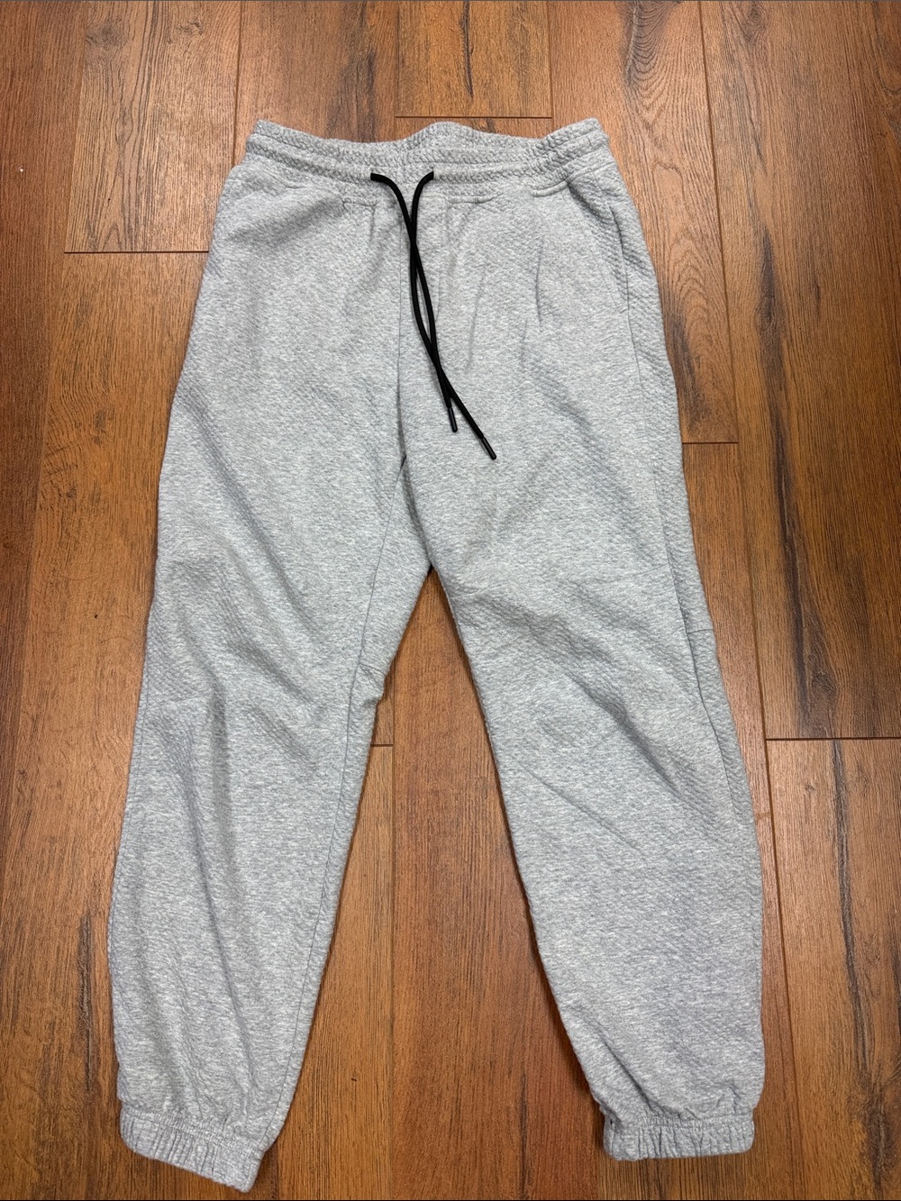 American Eagle Outfitters Light Gray Sweat Joggers with Black Drawstring